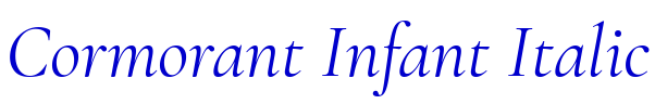 Cormorant Infant Italic fonte